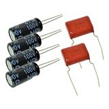 4 Capacitor Bipolar 47x100 E 2 Capacitor Poliester 2m2x250v