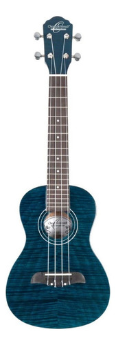 Ukulele Concierto Caoba Azul Transp Oscar Schmidt Ou2f Tbl Color Azul Transparente