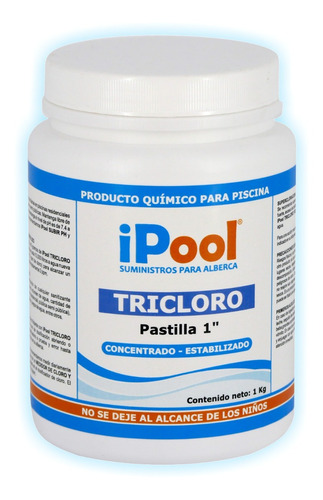 Cloro Para Alberca En Pastillas De 1 Pulgada.  1 Kg Tricloro