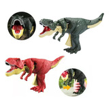 2 Unid Ae Broma Juguetes De Dinosaurios - Trigger The T-rex Color Green+red