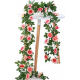 Cadeia De Rosas Escalando Flor Artificial De 2 Metros