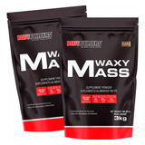 Kit 2x Hipercalórico Waxy Mass 3kg - Bodybuilders Sabor Morango