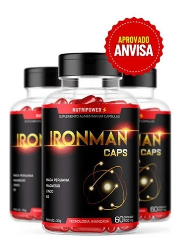 Ironman Caps Kit 3 Potes Original Envio Imediato