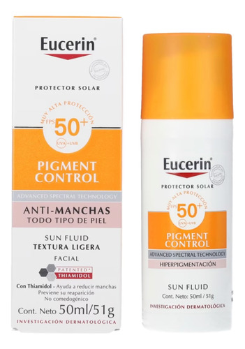 Protector Solar Eucerin Pigment Control Fps 50, 50 Ml