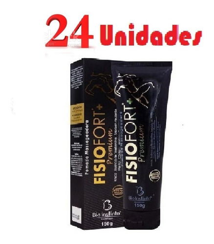 Atacado 24 Pomada Premium 150 G Pomada Fisiofort Preta