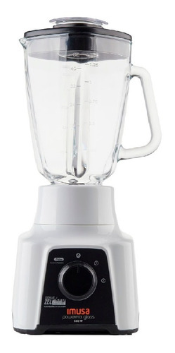 Licuadora Imusa Powermix Glass 1,25 L Blanca Con Vaso De Vidrio 110v - 120v