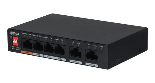 Switch Dahua De 6 Puertos Fast Ethernet Con 4 Puertos Poe