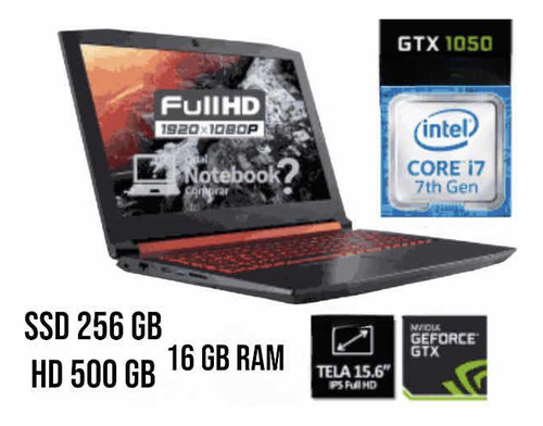 Notebook Gamer Nitro 5, Intel Core I5, 16gb Ram, Ssd Nvme