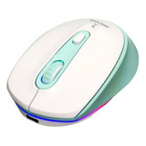 Mouse Ergonómico Perfect Choice Óptico Lumier Inalámb /v Color Blanco