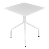 Mesa Para Área Externa Ecomhome Moema De Madeira/alumínio - Branco