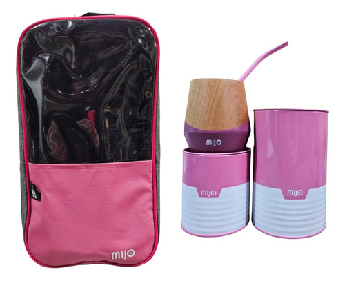 Set Kit Bolso Matero + Mate + Latas + Bombilla Mijo 