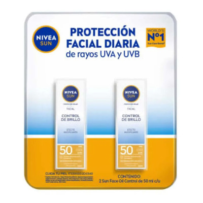 Bloqueador Solar Facial Control Brillo 2pzs 50ml C\u002Fu Nivea | MercadoLibre