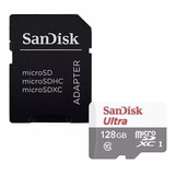 Cartão Memória Micrsd Sandisk 128gb Classe 10 Ultra 100mb/s