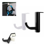 Soporte Para Auriculares Stand Adhesivo Monitor Mueble Gamer Color Negro