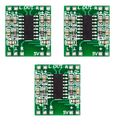 X3 Modulo Amplificador Audio Stereo Pam8403 2x3w 5v Clase D