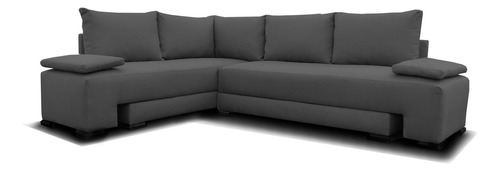 Sala Inno Esquinera Sillon Futon Sofa Cama Convertible  Gray