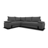 Sala Inno Esquinera Sillon Futon Sofa Cama Convertible  Gray