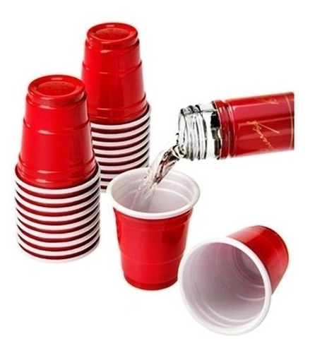 Vasos Shot Rojo Desechable X 80 Unidades