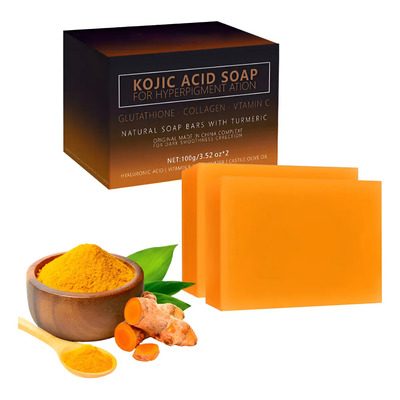 Jabón Blanqueador Cúrcuma Con Ácido Kójico 100 G * 2