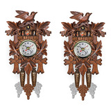 Reloj De Pared Creative Home Con Forma De Cuco Antiguo, 2 Un