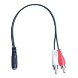 Cable Convertidor De Auxiliar Estereo 3.5mm Jack Hembra A 2