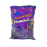 Chicle Manchitas 100 Piezas Tipo Chicle Motit Sabor Mora Azul