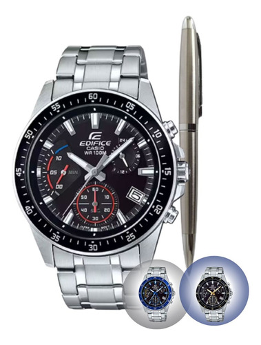 Kit Relógio Casio Edifice Analógicco + Caneta Esferográfica