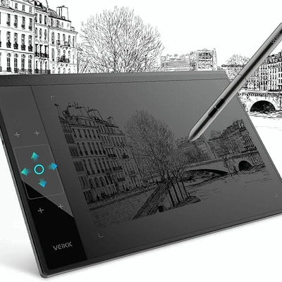 Tableta Digitalizadora Multitouch Veikk A30 Negra 8192 Niveles Presión | Meses sin interés