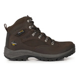 Bota Cuero Hombre Borcego Impermeable Goma Briganti Trekking