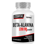 Beta-alanina 1200 Mg | Testrol | Essential | 60 Caps Sabor Sin Sabor