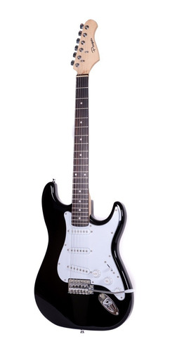 Guitarra Electrica Parquer Stratocaster Negra Con Funda