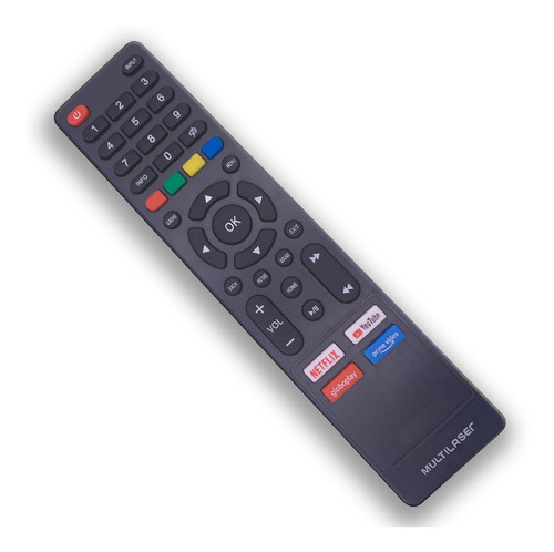 Controle Remoto Compatível Tv Multilaser Smart Led