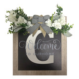 Corona De Puerta, Placas Decorativas Para Colgar Delante De