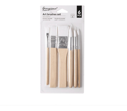 Set Pinceles De Nylon Para Acuarela 6pcs Giorgione