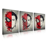 Set De 3 Cuadros Decorativos Para Recamara Spider Man Sala