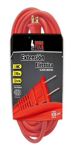 Extension Electrica 2x16 15 Mts Uso Rudo