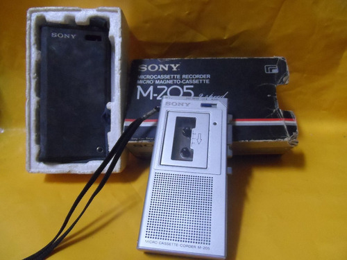 Mini Grav. Cassette Sony M-205 Impecavel - Tudo Ok. C/ Capa