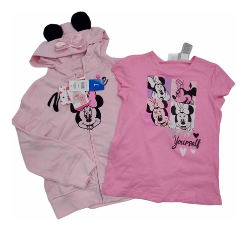 Pack Poleron / Polera Disney Minnie Mouse Niña