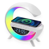 Caixinha De Som Bluetooth G-speaker Luminária Rgb E Relógio