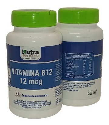 Pack Vitamina B12 Vegano X 100 Comprimidos Nutrapharm X 2