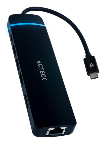 Hub Acteck Gate 8 Dh675 Multipuerto 8 En 1 Usb-c Ethernet