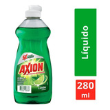 Lavatrastes Para Lavavajillas Axion Arranca Grasa Limón Líquido En Botella 280 ml