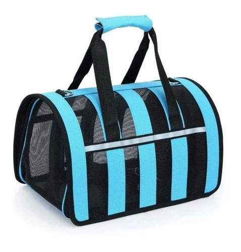 Bolso Transportador De Perros O Gatos Color Celeste Talla S