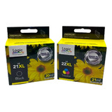 Pack 2 Cartuchos Tinta Hp 21/22 Negro Color Envio Gratis