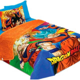 Cobertor De Borrega Matrimonial Dragon Ball, Calidad Premium Color Dragon Ball Amigos Diseño De La Tela Dragon Ball