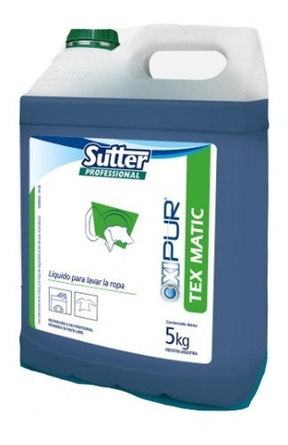 Jabon Liquido Para Ropa Tex Matic X 5 Kg. Sutter.