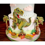 Cortante Marcador Toothy T-rex 15cm De Alto. Torta Cake