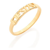 Anel Rommanel Skinny Ring Com Palavra Jesus 511184