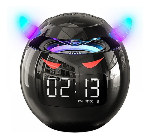 Reloj Despertador Parlante Bluetooth Luz Rgb Usb Mesa Niño +
