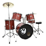 Century Cnbt066 Bateria Acústica 5 Pzas Rojo Sparkle